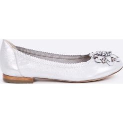 Caprice - Baleriny. Szare baleriny damskie marki Caprice, ze skóry. W wyprzedaży za 149,90 zł.