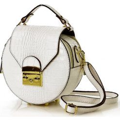 Marco mazzini zmysłowy kuferek okrągła listonoszka round bag skórzana biała. Białe listonoszki damskie MAZZINI, z aplikacjami, ze skóry, eleganckie, z tłoczeniem, bez dodatków. W wyprzedaży za 229,00 zł.