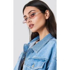 Okulary przeciwsłoneczne damskie: NA-KD Trend Owalne okulary przeciwsłoneczne retro – Pink