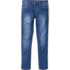 Dżinsy ze stretchem Slim Fit Straight bonprix niebieski "stone used". Niebieskie jeansy męskie bonprix, m, bez wzorów. Za 54,99 zł.