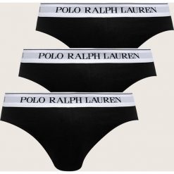 Polo Ralph Lauren - Slipy (3-pack). Czarne bokserki męskie Polo Ralph Lauren, z nadrukiem, z elastanu. Za 189,90 zł.