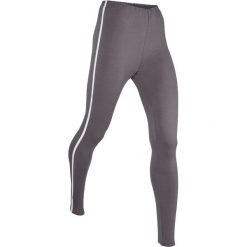 Legginsy sportowe, długie Level1 bonprix antracytowy melanż. Szare spodnie damskie bonprix. Za 49,99 zł.
