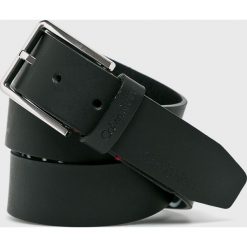 Calvin Klein - Pasek skórzany. Czarne paski męskie marki Calvin Klein, w paski, ze skóry. Za 179,90 zł.