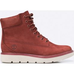 Timberland - Botki Kanniston. Szare botki damskie na obcasie marki Timberland, z gumy, z okrągłym noskiem. W wyprzedaży za 359,90 zł.