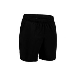 Spodenki fitness kardio FST 100 męskie. Czarne spodenki sportowe męskie DOMYOS, xl, bez wzorów, z poliesteru, na fitness i siłownię. Za 19,99 zł.