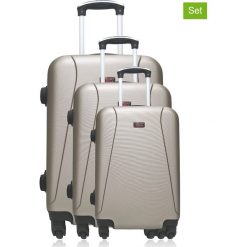 Walizki: Walizki (3 szt.) „Lanzarote” w kolorze złotym