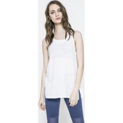 Adidas Performance - Top. Białe topy damskie adidas Performance, s, bez wzorów, z poliesteru, z okrągłym kołnierzem. W wyprzedaży za 79,90 zł.