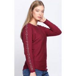 Bordowy Sweter Happy Rush. Czerwone swetry klasyczne damskie Born2be, l, z dekoltem w łódkę. Za 64,99 zł.