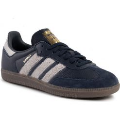 Buty adidas - Samba Og Ft EE5460 Conavy/Greone/Actgol. Niebieskie półbuty męskie Adidas, na co dzień, bez wzorów, z zamszu, bez zapięcia. W wyprzedaży za 319,00 zł.