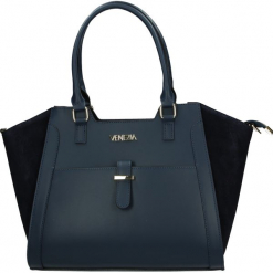 Torba - 8-012-O BL-BL. Żółte torebki klasyczne damskie Venezia, ze skóry. Za 399,00 zł.