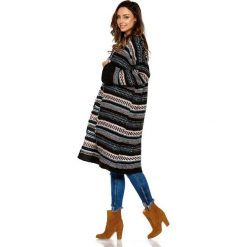 Idealny kardigan oversize LS221 czarny. Czarne swetry damskie Tagless, uniwersalny, bez wzorów, z moheru. Za 149,90 zł.