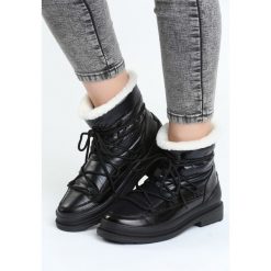 Czarne Śniegowce Good Reason. Czarne buty zimowe damskie marki TOMMY HILFIGER, z materiału. Za 114,99 zł.