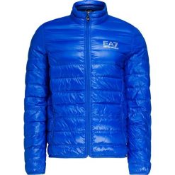 Kurtka EA7 EMPORIO ARMANI Niebieski. Niebieskie płaszcze męskie marki EA7 Emporio Armani, z nadrukiem, krótkie, bez kaptura. W wyprzedaży za 438,00 zł.