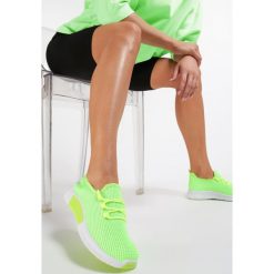 Limonkowe Buty Sportowe Carol. Buty sportowe damskie Renee, bez wzorów, sportowe. Za 59,99 zł.