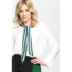 Biała Bluzka Neckerchief. Białe bluzki longsleeves marki Born2be, s. Za 64,99 zł.