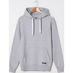 Bluza z kapturem basic - Szary. Szare bluzy męskie House, s, bez wzorów, z kapturem, bez rękawów, z kapturem. Za 79,99 zł.