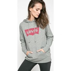 Levi's - Bluza. Szare bluzy damskie Levi's®, s, z nadrukiem, z bawełny, bez rękawów, z kapturem. W wyprzedaży za 219,90 zł.