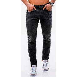Spodnie męskie jeansowe P833 - czarne. Czarne spodnie męskie Ombre Clothing, m, bez wzorów, z bawełny, klasyczne. Za 69,00 zł.