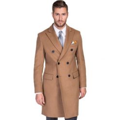 Płaszcz GASTANO PSKS000036. Pomarańczowe płaszcze męskie Giacomo Conti, na zimę, m, bez wzorów, z wełny, eleganckie, bez kaptura. Za 999,00 zł.