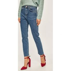 Answear - Jeansy. Niebieskie jeansy damskie ANSWEAR, s, z podwyższonym stanem. W wyprzedaży za 99,90 zł.