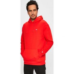 Tommy Jeans - Bluza. Niebieskie bluzy męskie Tommy Jeans, s, bez wzorów, z bawełny, z kapturem, bez rękawów, z kapturem. W wyprzedaży za 299,90 zł.