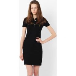Sukienka Polo Czarna "Gold". Czarne sukienki damskie Edward Orlovski, xs, z haftami, z elastanu, sportowe, polo, bez rękawów, sportowe. Za 80,00 zł.