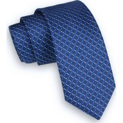 Niebieski Klasyczny Męski Krawat -ALTIES- 6cm, w Kratkę, Karo KRALTS0330. Niebieskie krawaty męskie Alties, w kratkę, z tkaniny, eleganckie. Za 40,00 zł.