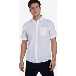 Tom Tailor Koszula Biały. Białe koszule męskie Tom Tailor, xxl, bez wzorów, z bawełny, bez kołnierzyka, z krótkim rękawem. Za 187,95 zł.