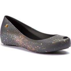 Baleriny MELISSA - Ultragirl Splash Ad 32534 Black/Gold 50816. Czarne baleriny damskie marki Melissa, z materiału. Za 259,00 zł.