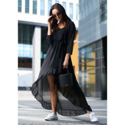 Sukienka Maxi Cavali Kolor Black OneSize. Czarne sukienki damskie Ligari Dresses, s, w paski, z bawełny, eleganckie, bez kołnierzyka, bez rękawów, maxi. Za 149,00 zł.