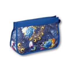 TOP CHOICE Kosmetyczka damska PEACOCK (94392) 1szt. Szare topy damskie marki TOP CHOICE, bez wzorów, bez kołnierzyka. Za 19,62 zł.