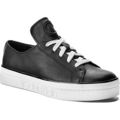 Sneakersy CALVIN KLEIN - Kasandra E2200 Black. Czarne półbuty damskie Calvin Klein, na co dzień, bez wzorów, ze skóry ekologicznej, bez obcasa, na płaskiej podeszwie, bez zapięcia. W wyprzedaży za 369,00 zł.