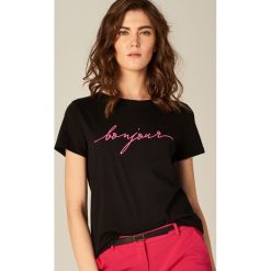 T-shirty damskie: Koszulka z napisem – Czarny
