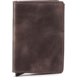 Mały Portfel Męski SECRID - Slimwallet SV Vintage Chocolate. Pomarańczowe portfele męskie Secrid, bez wzorów, ze skóry. Za 229,00 zł.