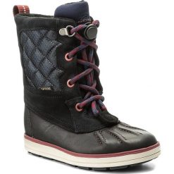 Śniegowce CLARKS - Syd Hi Gtx Inf GORE-TEX 261191446 Navy Leather. Niebieskie buty zimowe chłopięce marki Clarks, z gore-texu. W wyprzedaży za 229,00 zł.