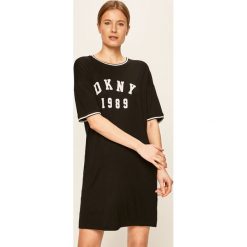 Dkny - Koszula nocna. Czarne piżamy damskie DKNY, s, z nadrukiem, z elastanu, bez rękawów. Za 339,90 zł.