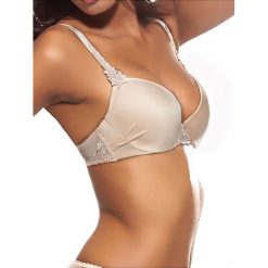 Biustonosze bardotka: Biustonosz brassiere w kolorze kawowym