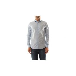 Koszule z długim rękawem Calvin Klein Jeans J30J312439 SLIM STRETCH. Niebieskie koszule męskie Calvin Klein Jeans, s, bez wzorów, z jeansu, bez kołnierzyka, z długim rękawem. Za 274,25 zł.