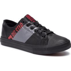 Trampki BIG STAR - EE274090 Black. Czarne półbuty damskie BIG STAR, bez wzorów, z gumy, bez zapięcia. Za 119,00 zł.