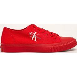 Calvin Klein Jeans - Trampki. Czerwone trampki męskie Calvin Klein Jeans, bez wzorów, z jeansu, na sznurówki. W wyprzedaży za 269,90 zł.