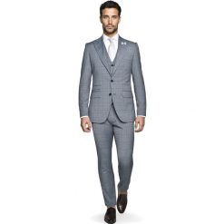 Garnitur pavero 313 niebieski slim fit. Niebieskie garnitury męskie Recman, bez wzorów. Za 989,00 zł.