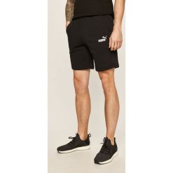 Puma - Szorty. Czarne spodenki sportowe męskie Puma, xl, z nadrukiem, z bawełny, sportowe. W wyprzedaży za 99,90 zł.
