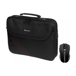 TRACER Torba na notebooka 15,6" Bonito Bundle 2 + mysz bezprzewodowa TRATOR45854. Czarne torby na laptopa marki Tracer, w paski, z poliesteru. Za 51,03 zł.