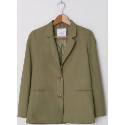 Bawełniana marynarka - Khaki. Brązowe marynarki damskie House, s, bez wzorów, z bawełny. W wyprzedaży za 99,99 zł.