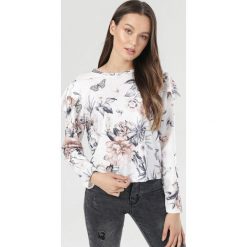 Biało-Czarna Bluza Meronei. Białe bluzy damskie Born2be, uniwersalny, bez wzorów, bez rękawów, bez kaptura. Za 139,99 zł.