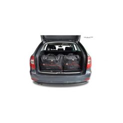 SKODA SUPERB KOMBI, 2008-2015 TORBY DO BAGAŻNIKA 5 SZT KJUST - 7037012. Szare torby podróżne KJUST, bez wzorów, z kauczuku, klasyczne. Za 1299,00 zł.