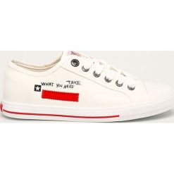 Big Star - Tenisówki. Białe trampki i tenisówki damskie BIG STAR, bez wzorów, z gumy, na sznurówki. Za 119,90 zł.