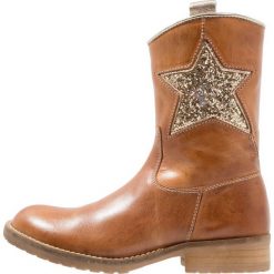 Buty zimowe damskie: Hip Botki kowbojki i motocyklowe mid brown