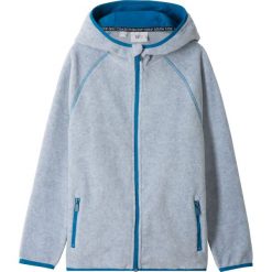 Bluza rozpinana z polaru z kapturem bonprix jasnoszary melanż. Szare bluzy chłopięce bonprix, bez wzorów, z polaru, bez rękawów, z kapturem. Za 74,99 zł.