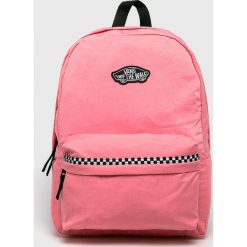 Vans - Plecak. Różowe plecaki damskie Vans, z aplikacjami, z poliesteru. W wyprzedaży za 159,90 zł.